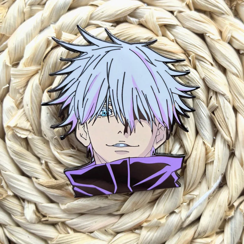 Jujutsu Kaisen Satoru Gojo Brooch Anime Jewelry Enamel pin Backpack