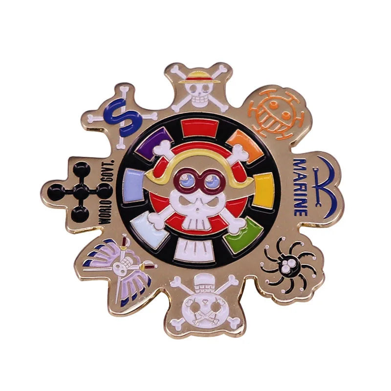 Pirate Emblem Pins: Luffy & Law Edition