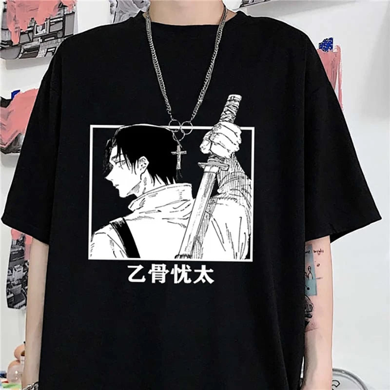 Anime Yuta Okkotsu Graphic T Shirt Crew Neck Shirts Casual