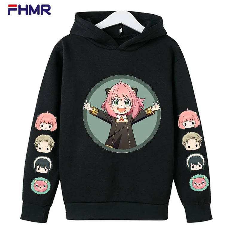 Children's Spring and Autumn Hoodies, Boys and Girls, Casual Jogging, Hooded Sweater, 2-12 Year Old Printed