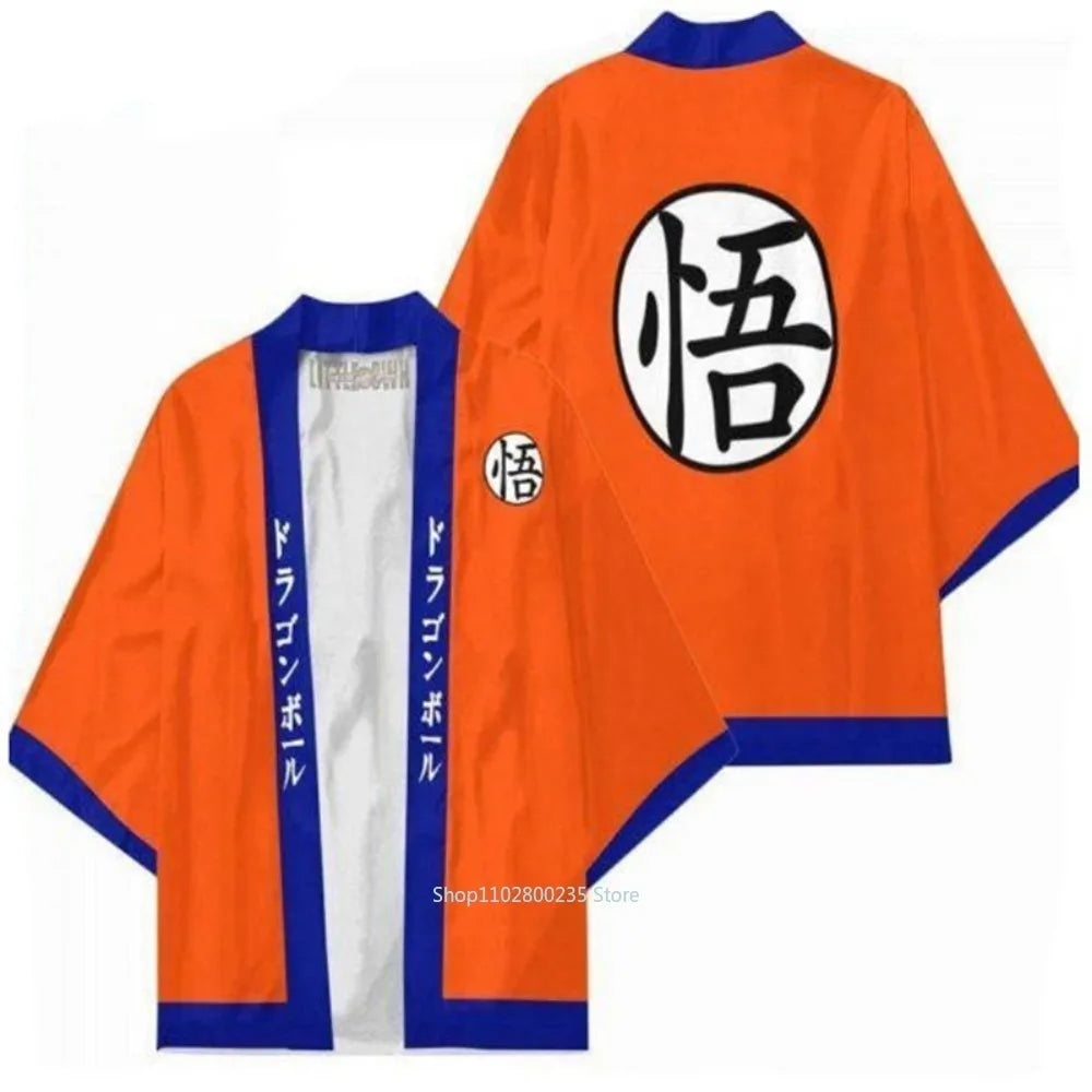 Anime Dragon Ball Son Goku Cosplay Kimono Casual Cape