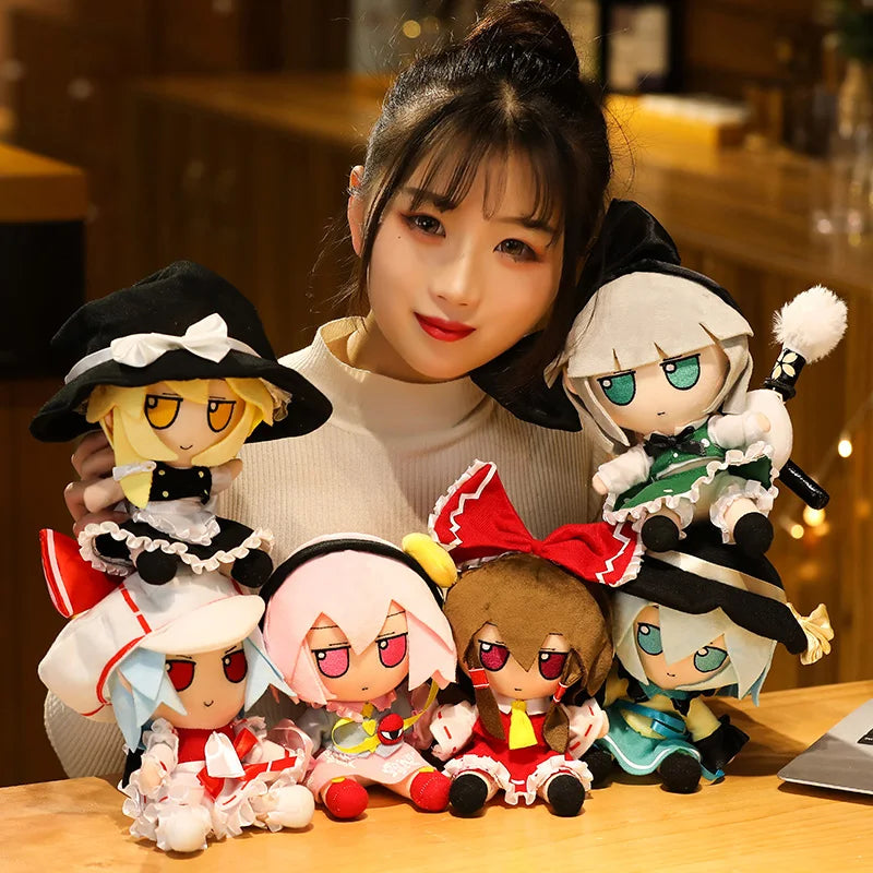 20CM New Japan Anime TouHou Project Hakurei Reimu Kirisame Komeiji Koishi Stuffed Sitting Dolls