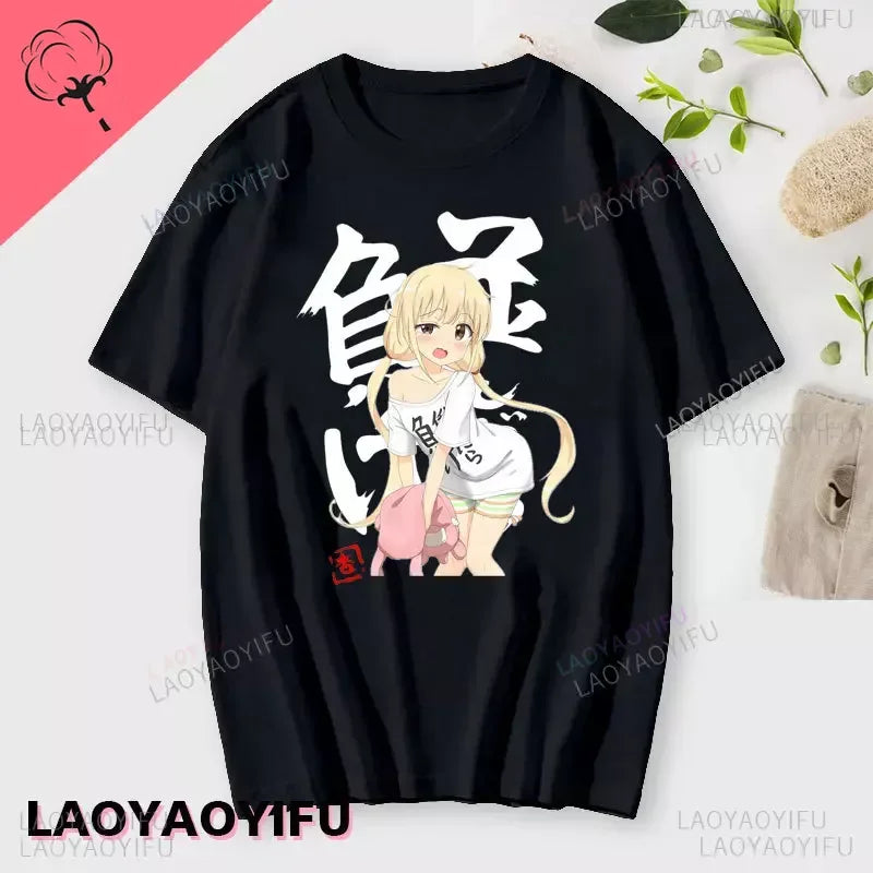 If You Work You Lose - Anzu Futaba Version T-Shirt Anime Cotton T-shirt