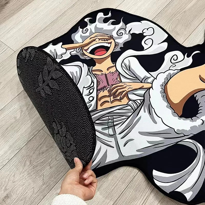 One PIECE Luffy Gear 5 Shaped Anime Room Irregular Rug Home Decoration Carpets