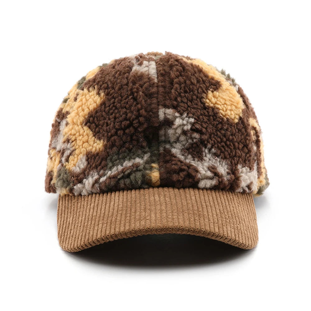 FS Luxury Brand Corduroy Baseball Caps For Men Brown Green Camouflage