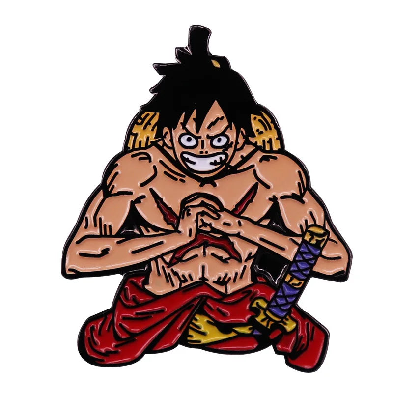 Pirate Emblem Pins: Luffy & Law Edition