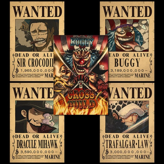 Anime One Piece Bounty Wanted Posters