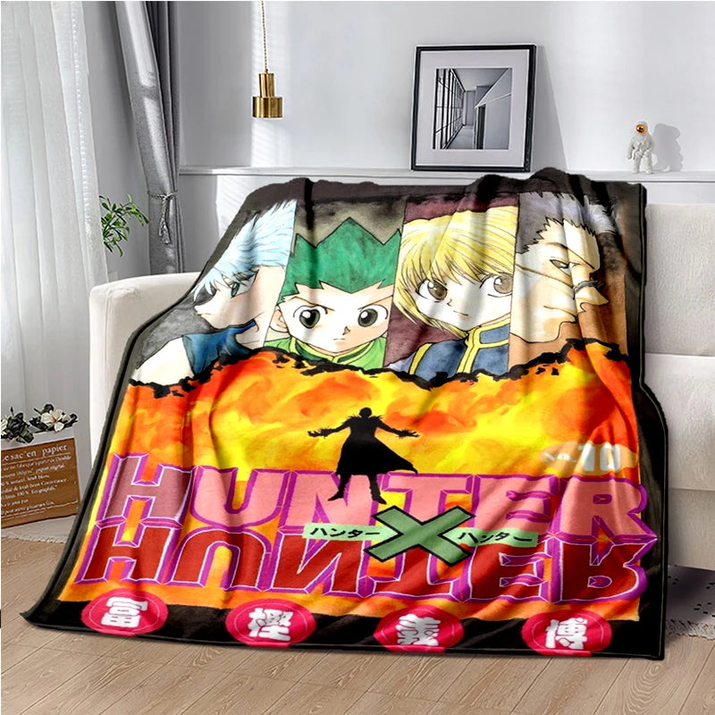 HUNTER X HUNTER Throw Blanket Anime Soft Cover Lightweight Warm Blankets