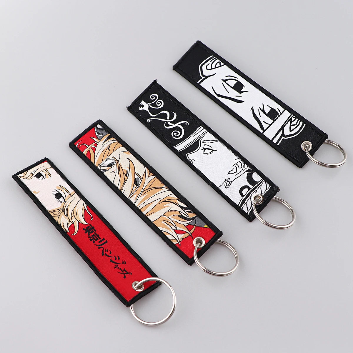 Cool Japanese Mix Anime Embroidery Keychain