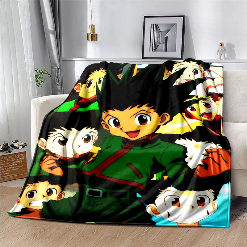 HUNTER X HUNTER Throw Blanket Anime Soft Cover Lightweight Warm Blankets