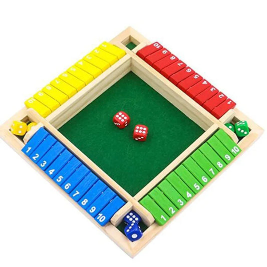 Four-Sided Flip Card Games Intellectual Educational Game Box Dice Games