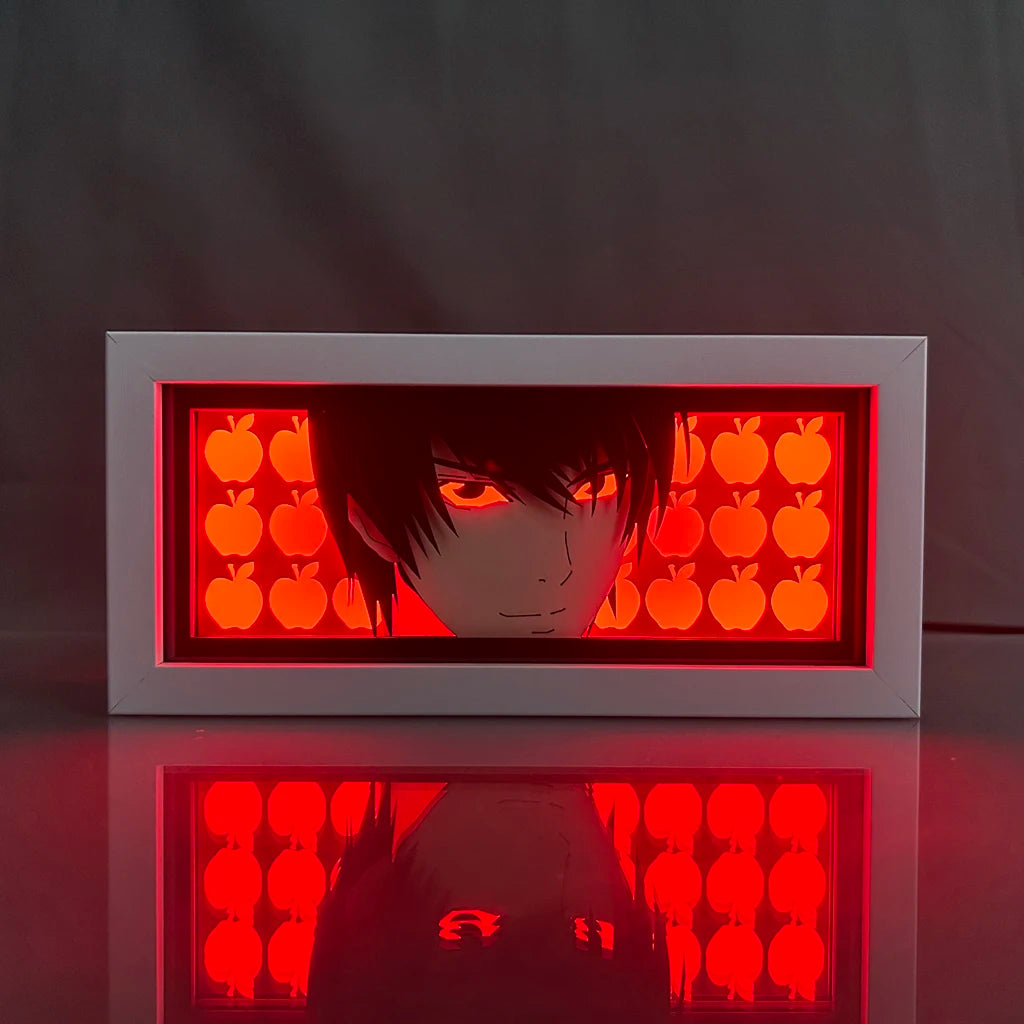 Paper Cut Anime Light Box Anime Death Note Light Yagami for Bedroom Decoration