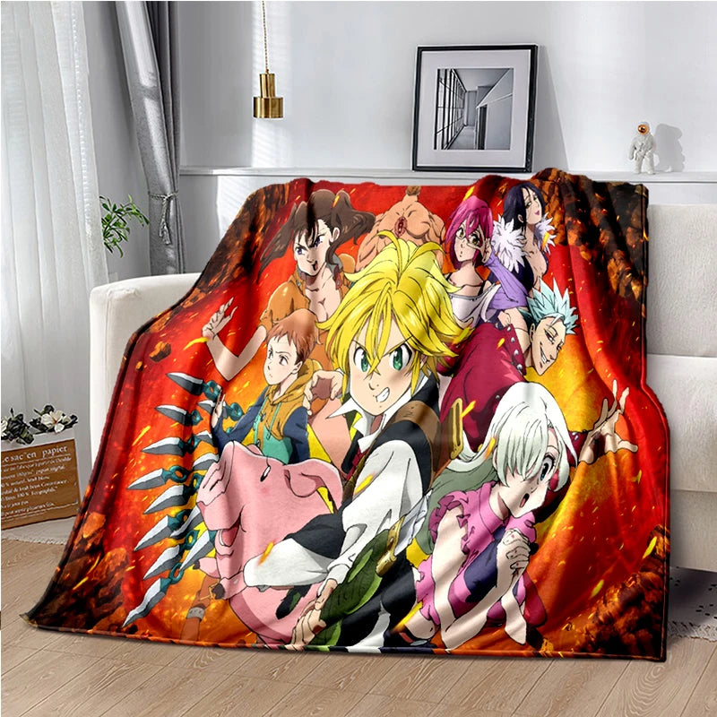 HUNTER X HUNTER Throw Blanket Anime Soft Cover Lightweight Warm Blankets