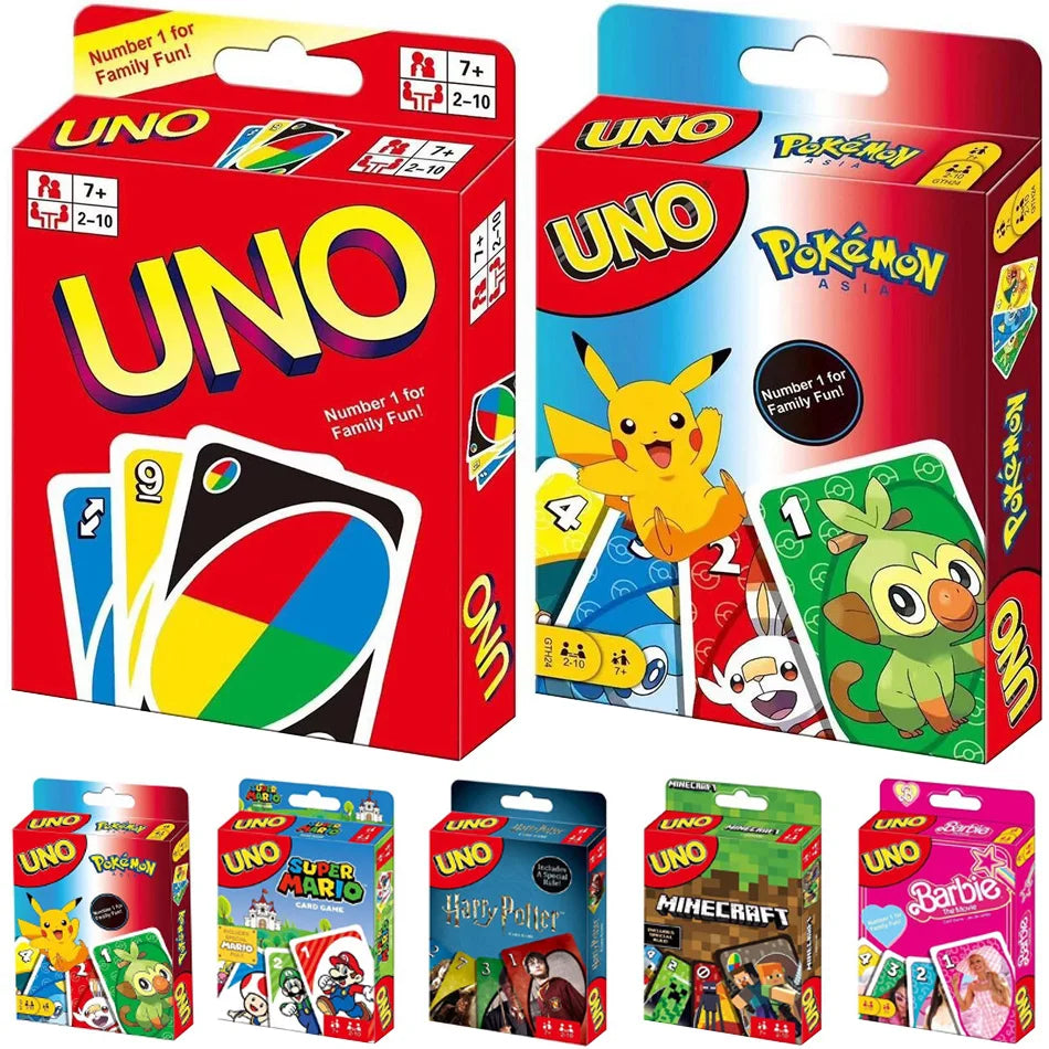 ONE FLIP! Board Games UNO Cards Harry Narutos Super Mario