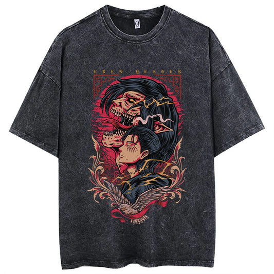 Titan Slayer Drip Tee: Vintage Recon Style