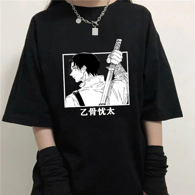 Anime Yuta Okkotsu Graphic T Shirt Crew Neck Shirts Casual