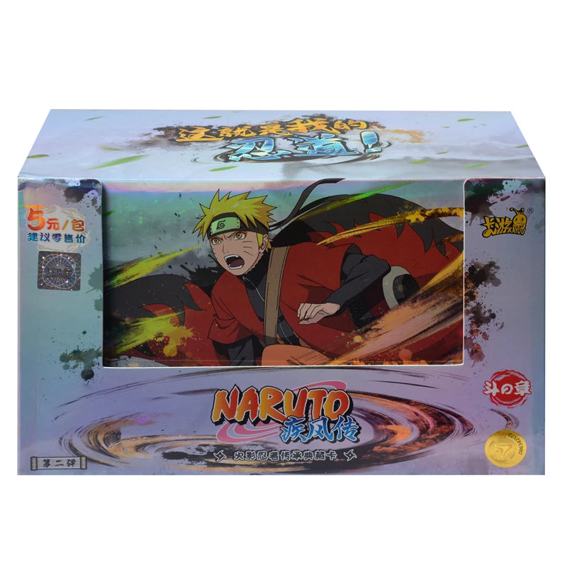 KAYOU Original Naruto Cards Uzumaki Sasuke Ninja Game Cards Box Flash Cards