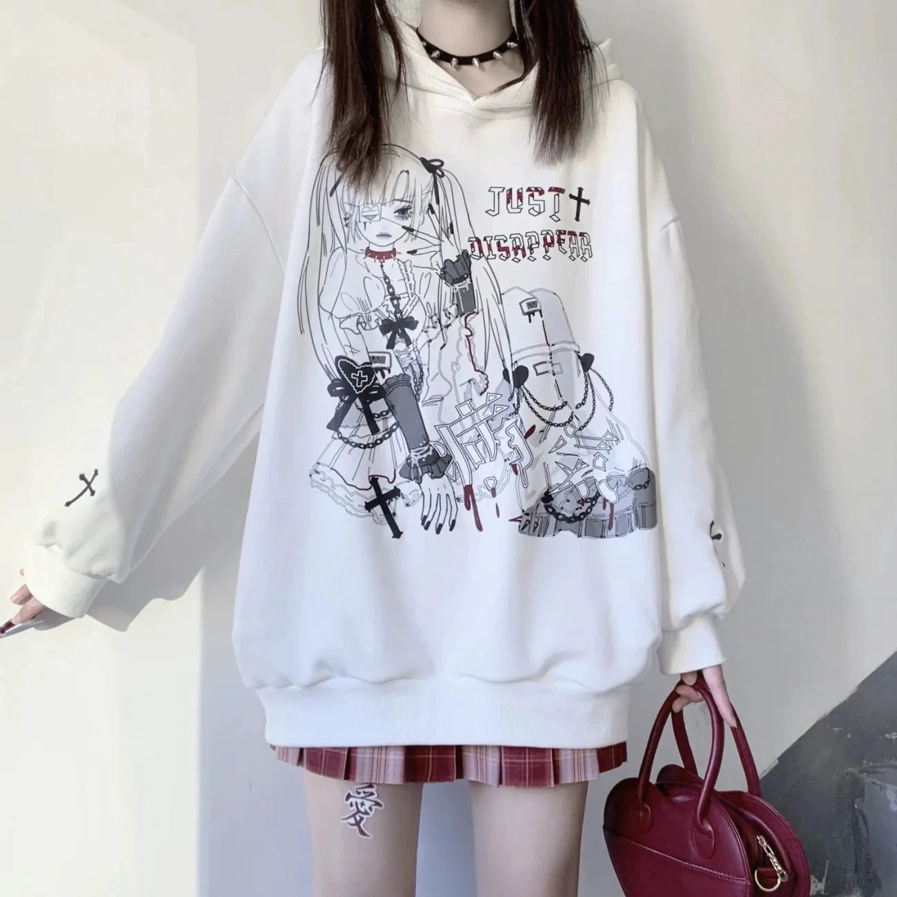 Harajuku Oversized Female Graphic Anime Hoodie Women Tops