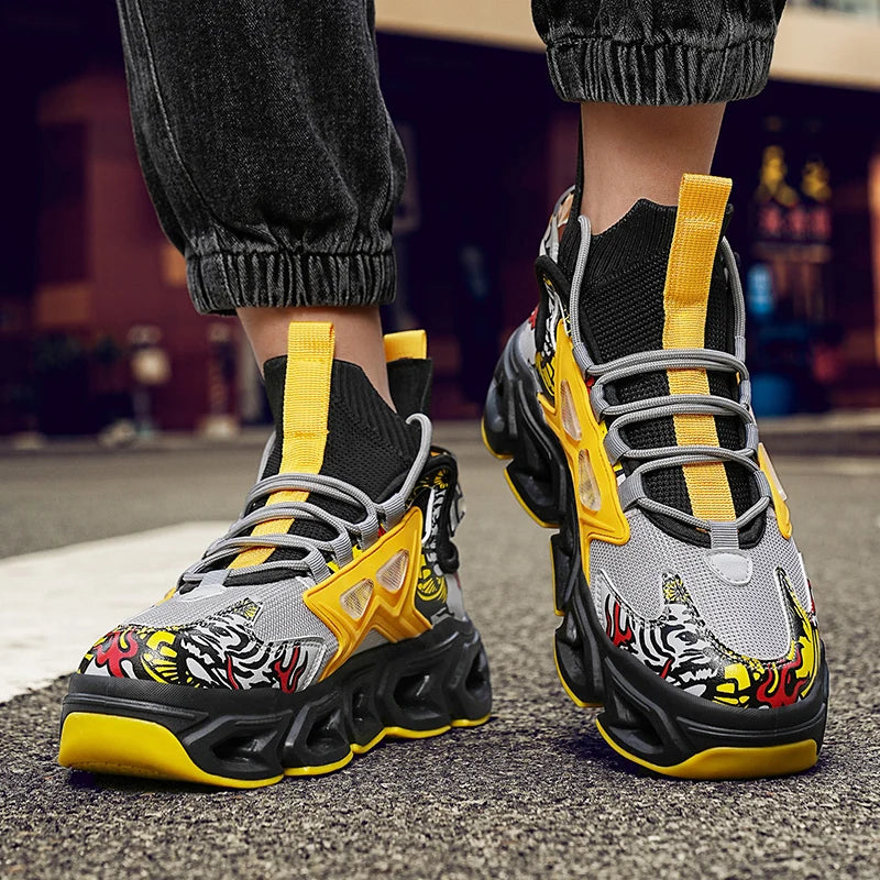SkyBurst Sneakers: Speedcore Style