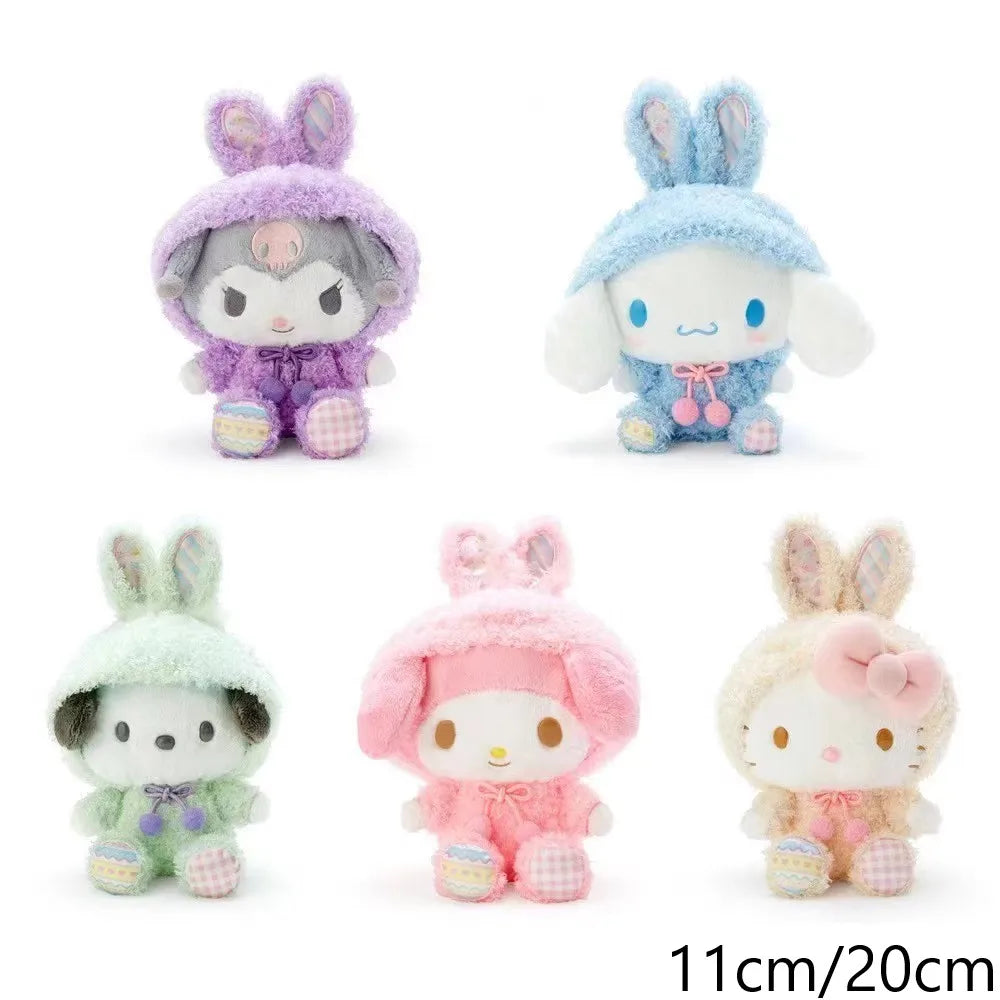 Sanrio Plush Kawaii Hello Kitty My Melody Room Decor Kuromi Plushie Cinnamoroll Doll Plush Keychain