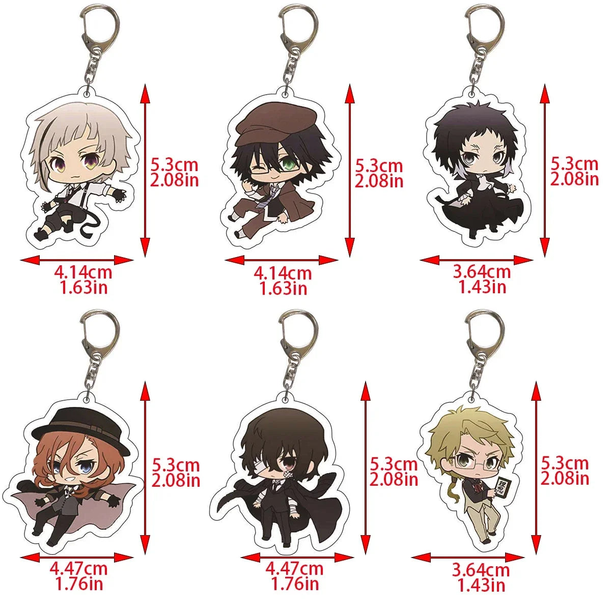 Anime Keychain Bungou Stray Dogs Atsushi Nakajima Dazai