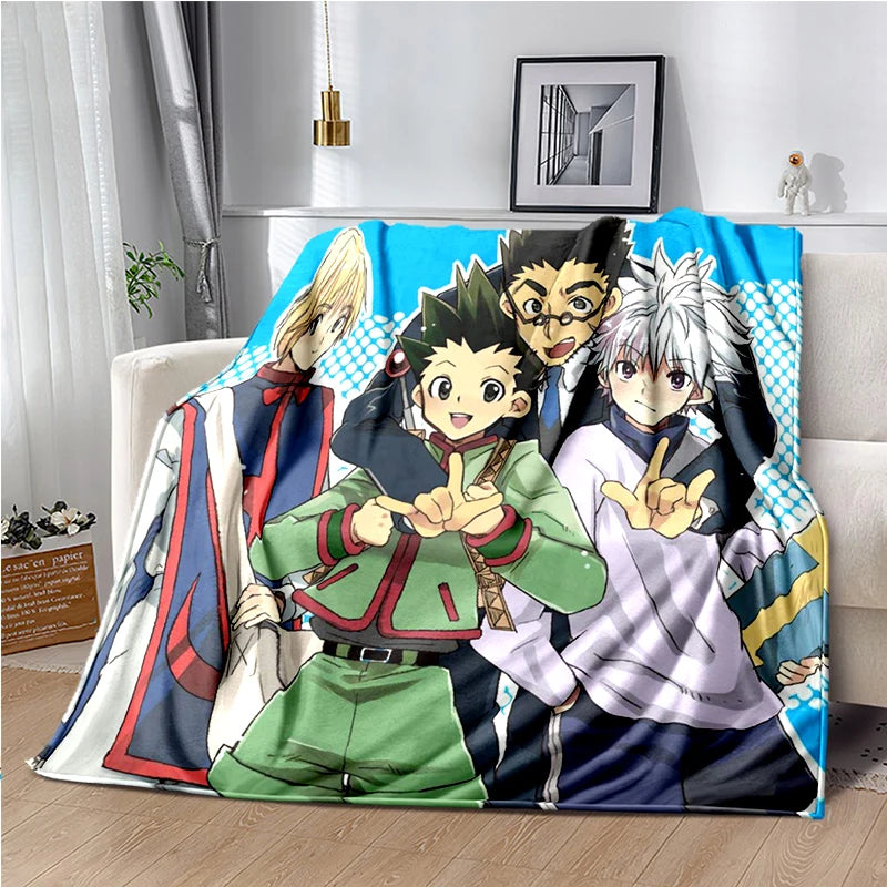 HUNTER X HUNTER Throw Blanket Anime Soft Cover Lightweight Warm Blankets