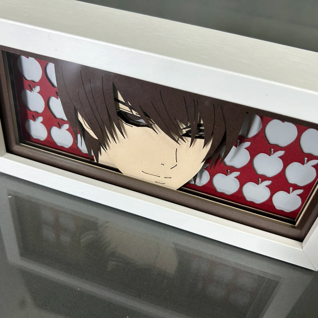 Paper Cut Anime Light Box Anime Death Note Light Yagami for Bedroom Decoration