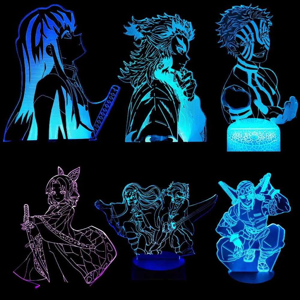 Demon Slayer Nezuko Tanjirou Zenitsu 3D Night Lights