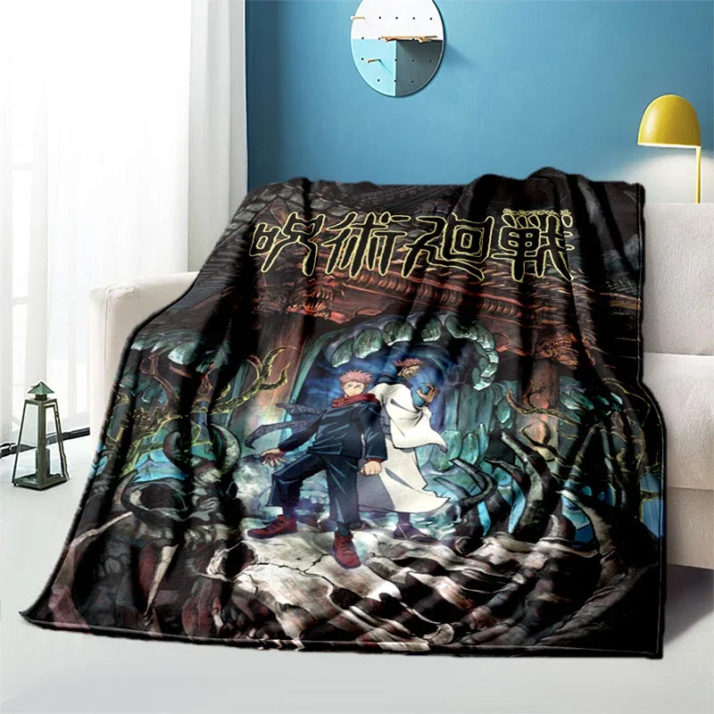 Jujutsu Kaisen Anime Plush Bed / Picnic Thin Blankets