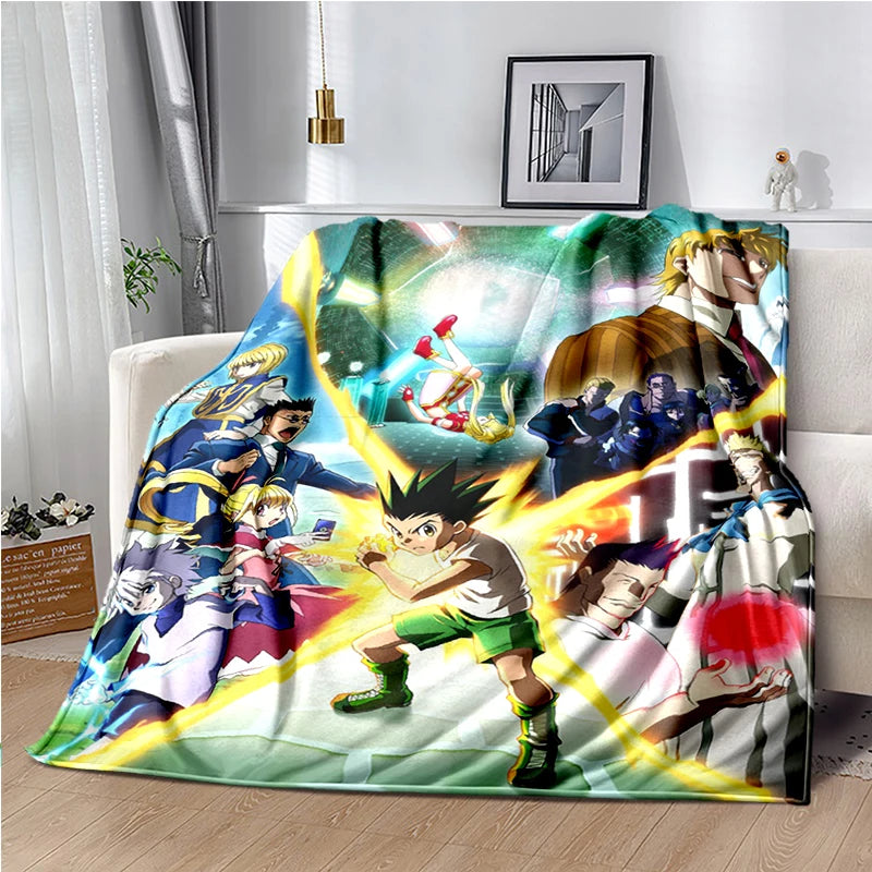 HUNTER X HUNTER Throw Blanket Anime Soft Cover Lightweight Warm Blankets