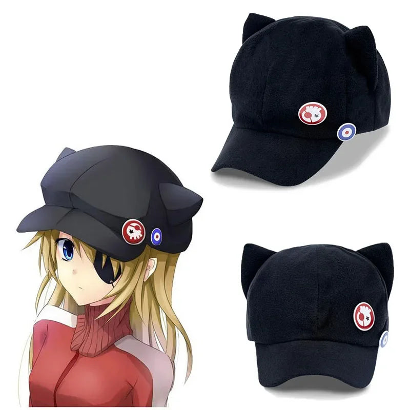 Shikinami Asuka Rangure Soryu Cat Ear Hat Peak Cap