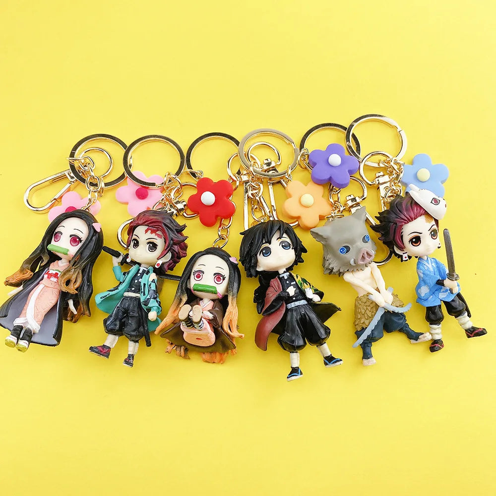 Demon Slayer Key Chain Doll Keychain Pendant Backpack Hangings