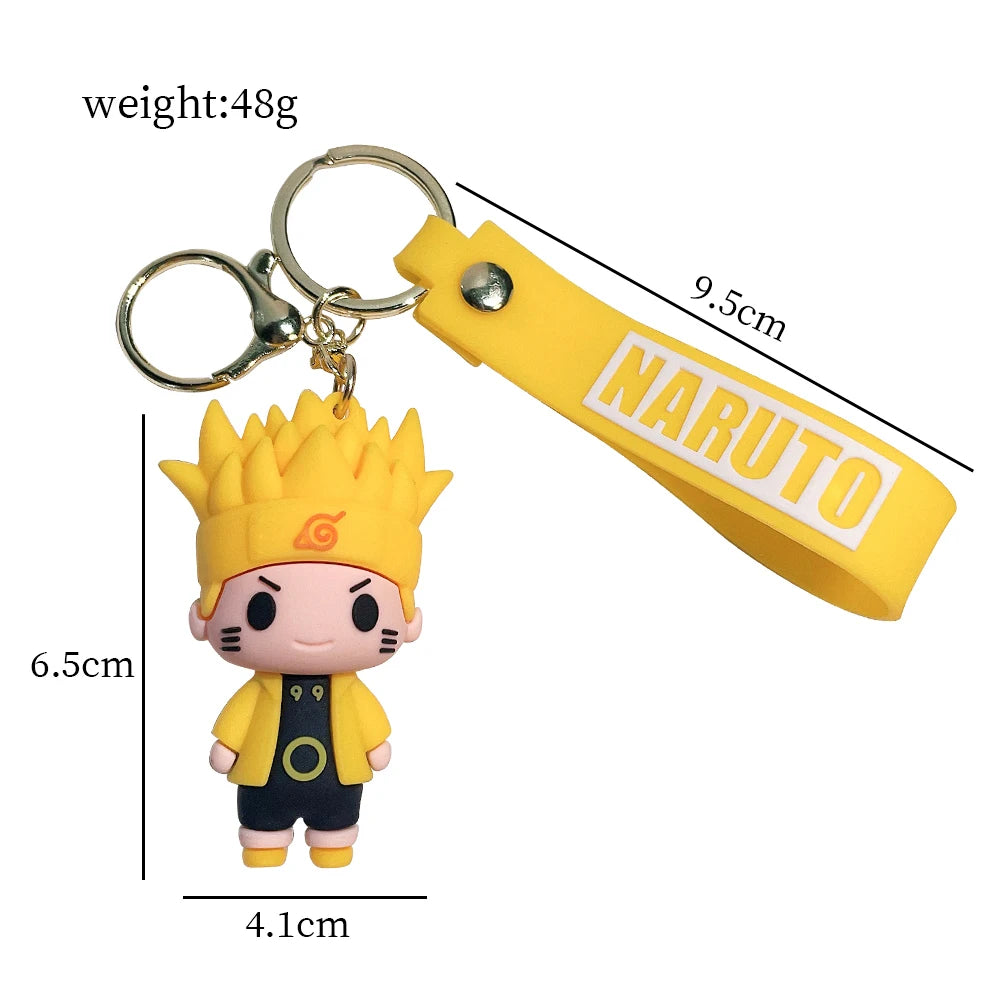 Naruto Anime Action Figure Sasuke Itachi Uchiha Kakashi Key Chain Doll Keyring Bag Pendant