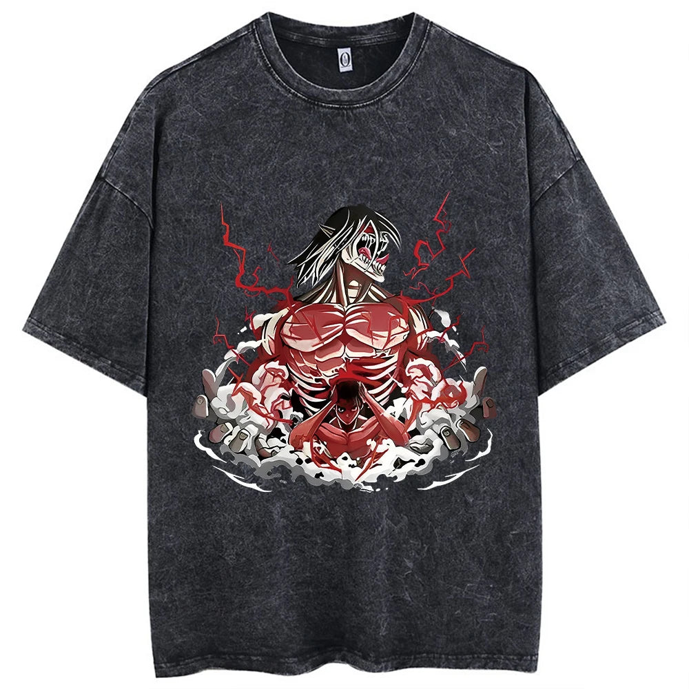 Titan Slayer Drip Tee: Vintage Recon Style