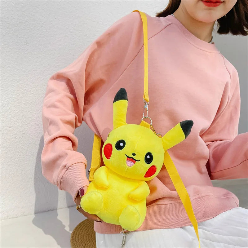 30cm Trendy Japanese Anime Fun Cartoon Small Bag Pikachu Backpack