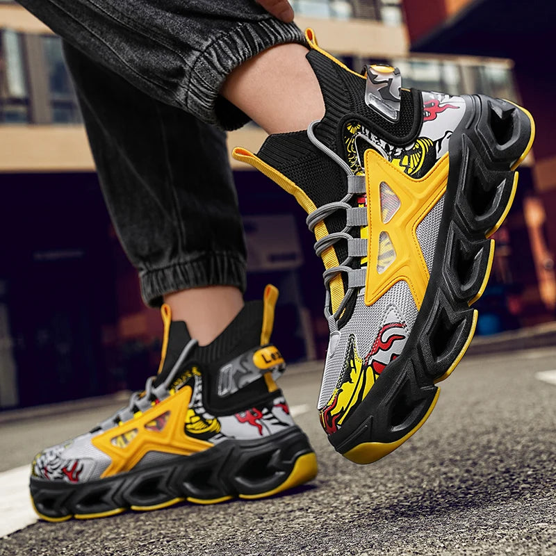 SkyBurst Sneakers: Speedcore Style