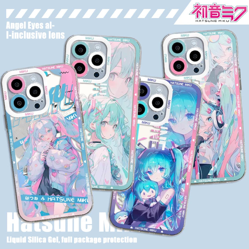 Anime H-Hatsune Mikus New Hot Phone Case For iPhone 15 14 13 12 11 Mini Pro Max X XR XSMax 6S 6 7 8 Plus SE20 Transparent Cover