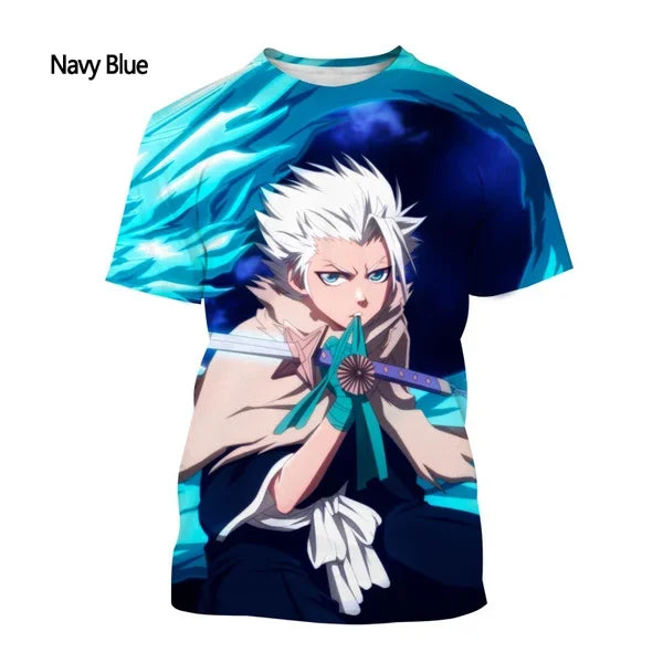 Casual Short-sleeved T-shirt Fashion Men's and Women's Japanese Anime BLEACH Printing T-shirt