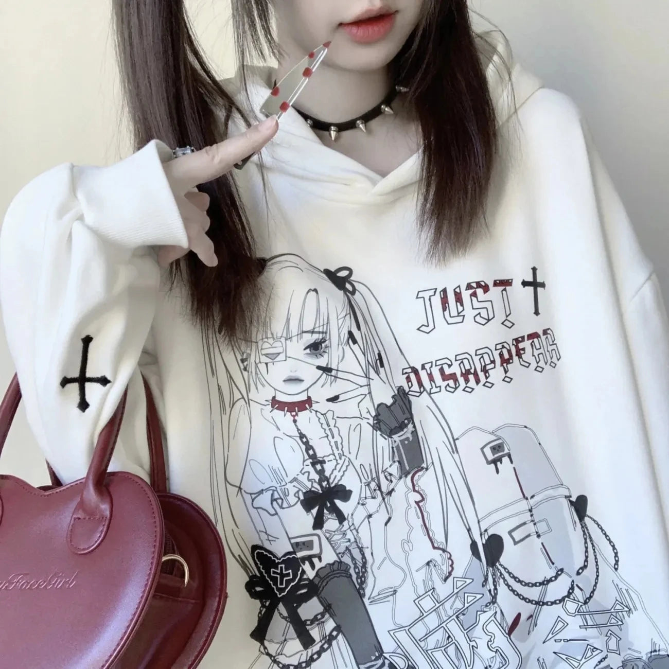 Harajuku Oversized Female Graphic Anime Hoodie Women Tops