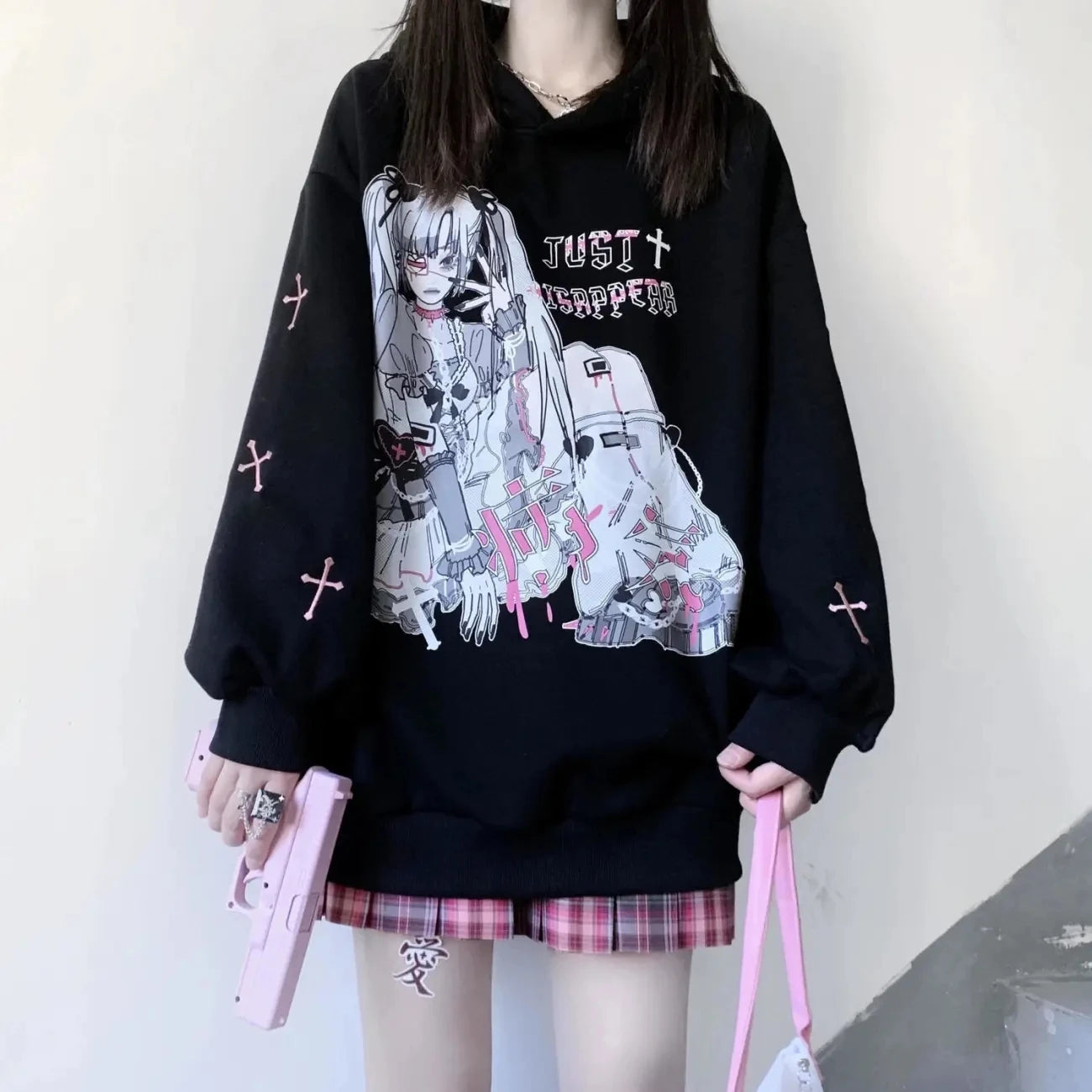 Harajuku Oversized Female Graphic Anime Hoodie Women Tops