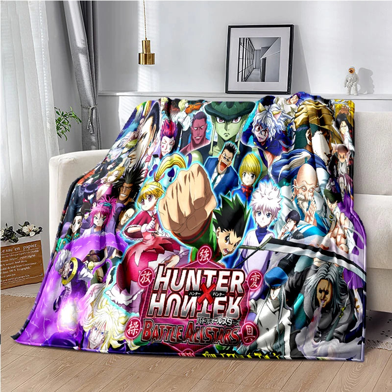 HUNTER X HUNTER Throw Blanket Anime Soft Cover Lightweight Warm Blankets