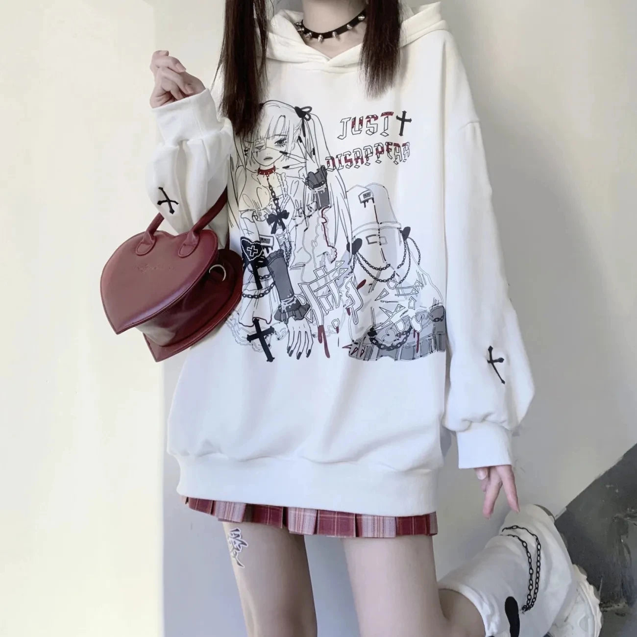 Harajuku Oversized Female Graphic Anime Hoodie Women Tops