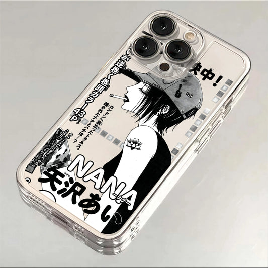 Anime Nana Osaki Line Phone Case For iPhone 15 14 13 12 11 Mini Pro Max X XR XSMax 6S 6 7 8 Plus SE20 luxury Transparent Cover