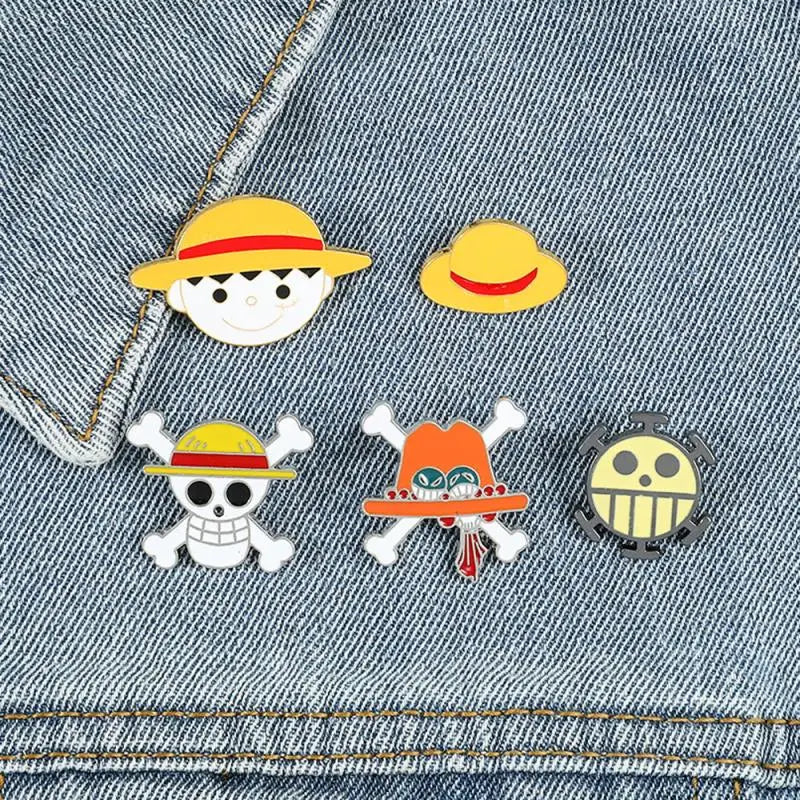 One Piece Anime Brooch Luffy Zoro Ace