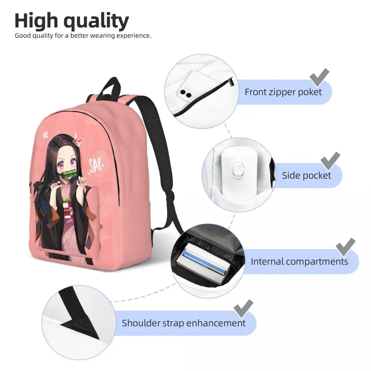 Demon Slayer Anime Nezuko Kamado Backpack