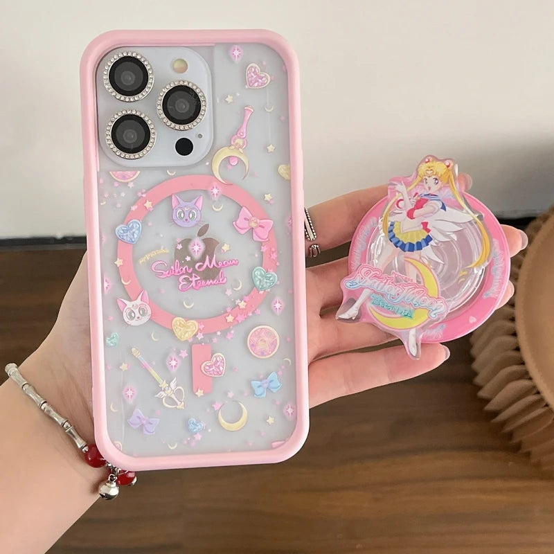 Cute Japan anime Sailor Moon Magnetic phone case