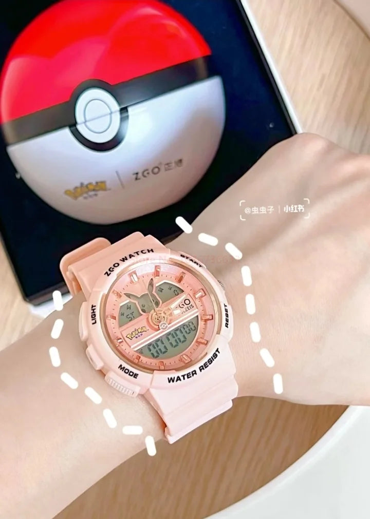 Pokemon Pikachu Watch Sports Waterproof Digital Watch Luminous Sensitive Shockproof