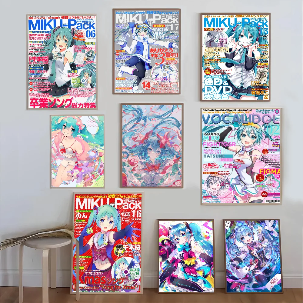 Anime H-Hatsunes M-MikU Poster Good Quality Prints and Posters HD Quality Poster Wall Art Study Home Decor