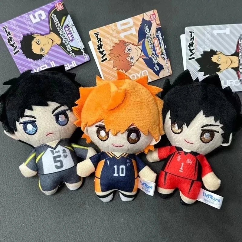 10cm Mini Haikyuu Plush Volleyball Stuffed Hinata Shoyo Tobio Kageyama Yu Nishinoya Plush Pendant Keychain