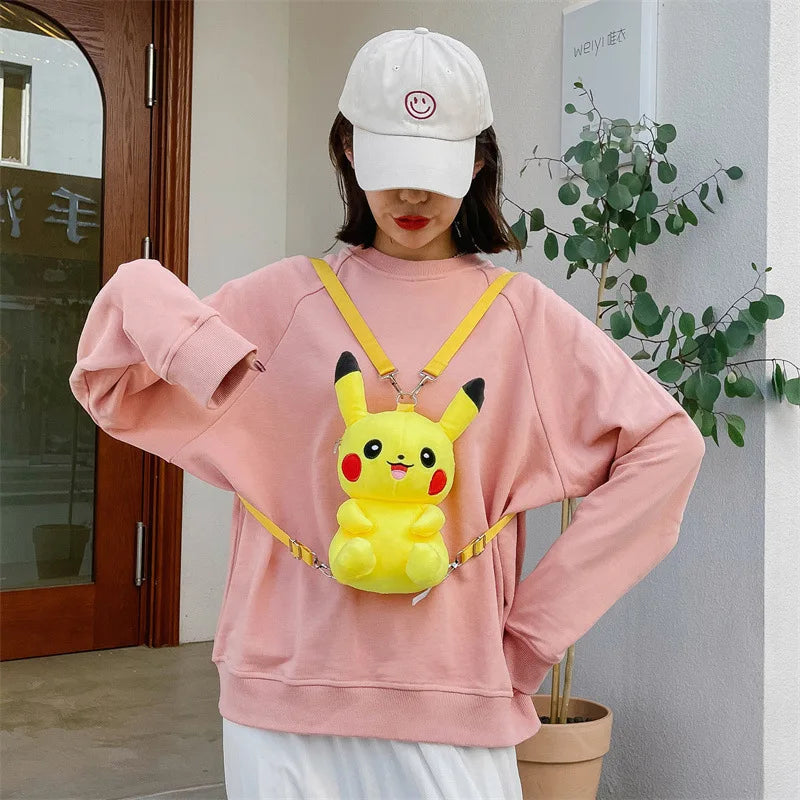 30cm Trendy Japanese Anime Fun Cartoon Small Bag Pikachu Backpack